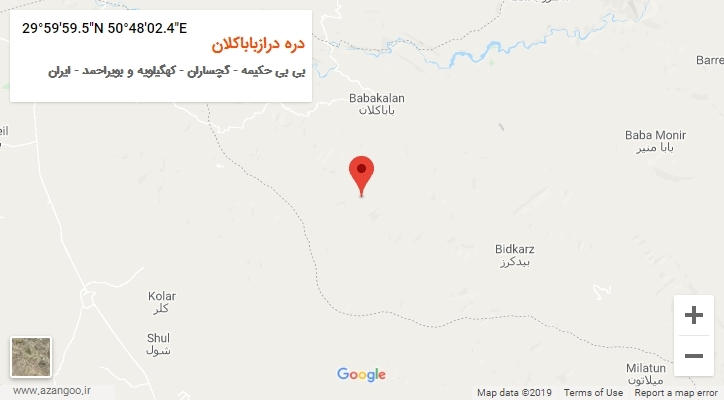 روستای دره درازباباکلان بر روی نقشه