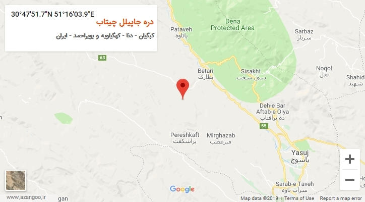 روستای دره جاپیلل چیتاب بر روی نقشه
