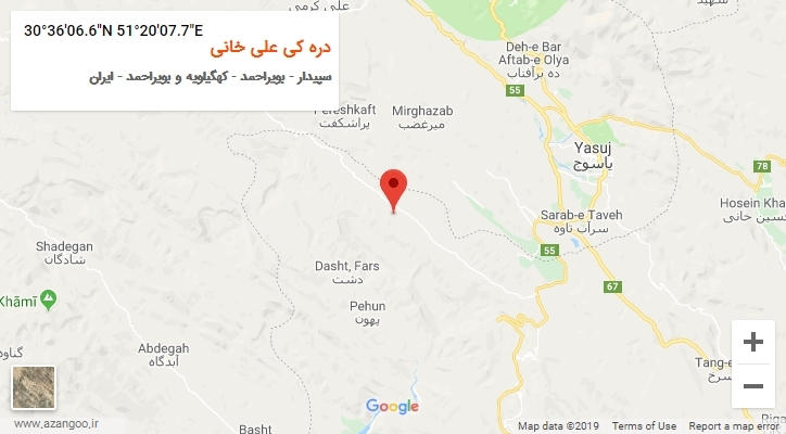 روستای دره کی علی خانی بر روی نقشه
