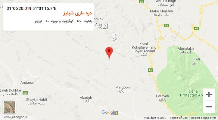 روستای دره ماری شبلیز بر روی نقشه