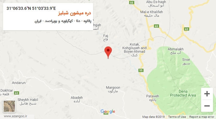 روستای دره میشون شبلیز بر روی نقشه