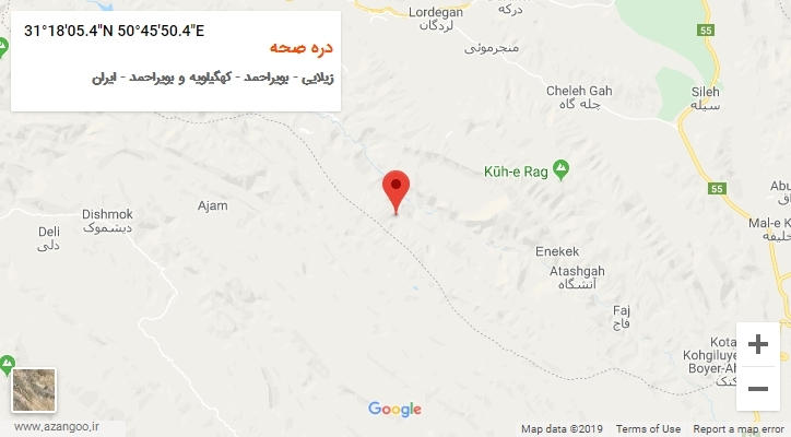 روستای دره صحه بر روی نقشه