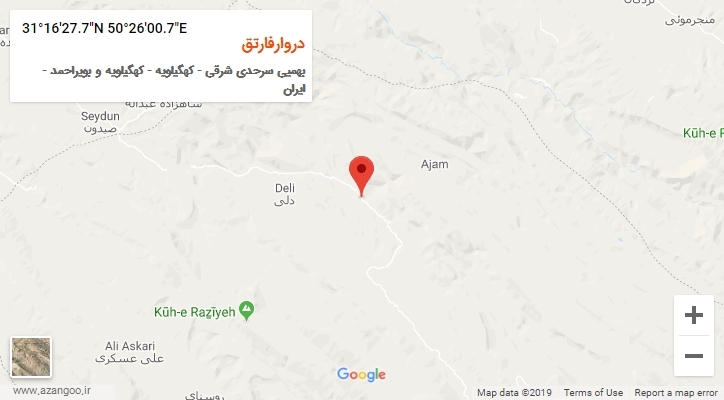 روستای دروارفارتق بر روی نقشه