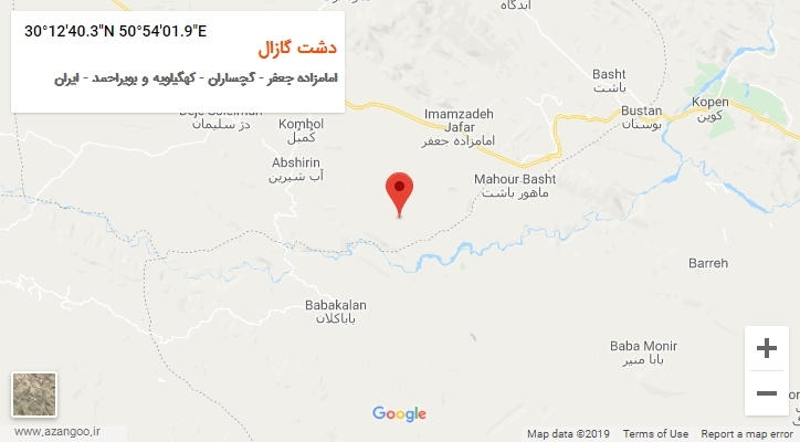 روستای دشت گازال بر روی نقشه