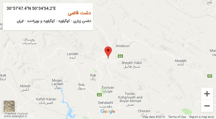 روستای دشت قاضی بر روی نقشه