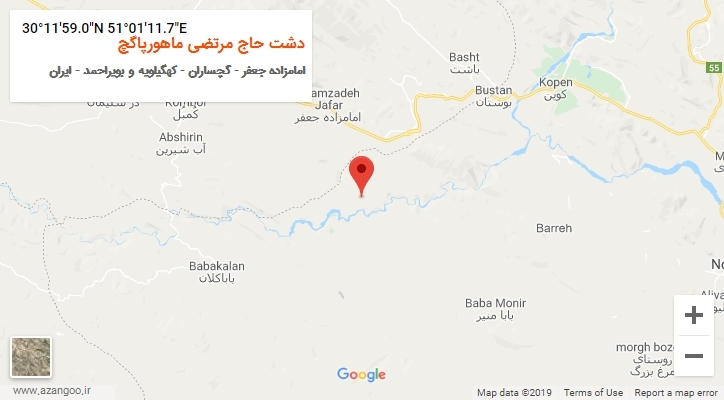 روستای دشت حاج مرتضی ماهورپاگچ بر روی نقشه
