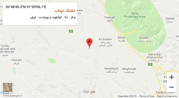 روستای دشتک نرماب بر روی نقشه