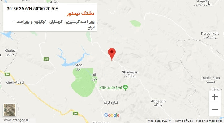 روستای دشتک نیمدور بر روی نقشه