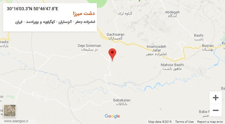 روستای دشت میرزا بر روی نقشه
