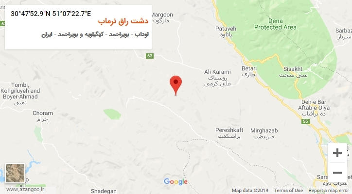 روستای دشت راق نرماب بر روی نقشه