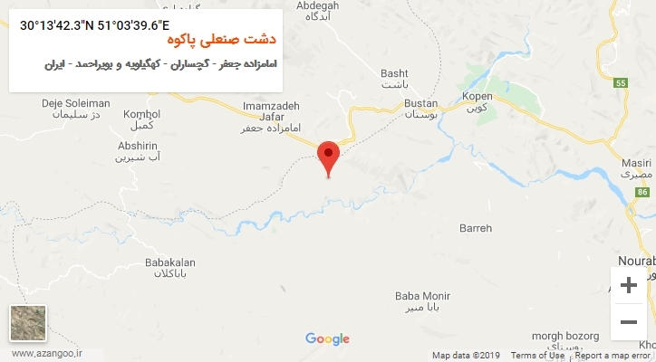 روستای دشت صنعلی پاکوه بر روی نقشه