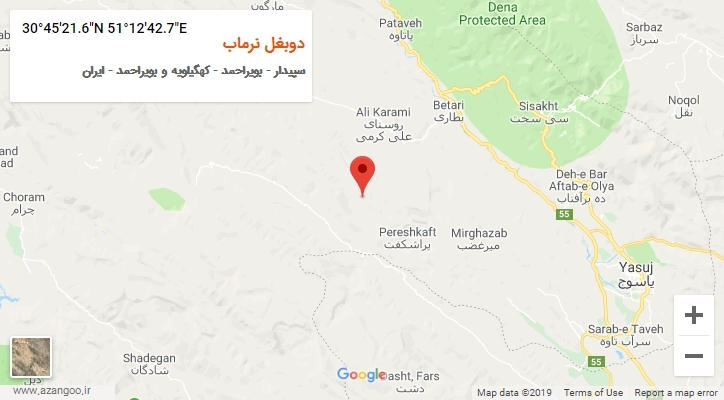 روستای دوبغل نرماب بر روی نقشه