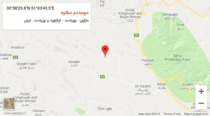 روستای دوبنددم سقاوه بر روی نقشه