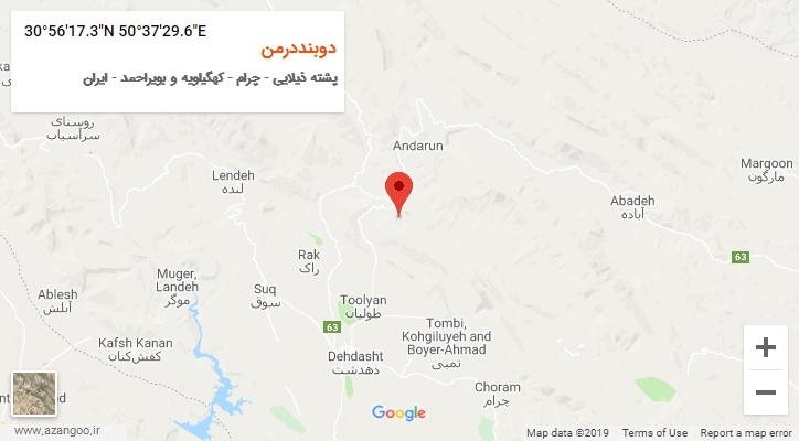 روستای دوبنددرمن بر روی نقشه