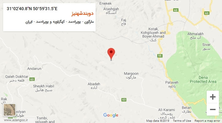 روستای دوبندشهنیز بر روی نقشه