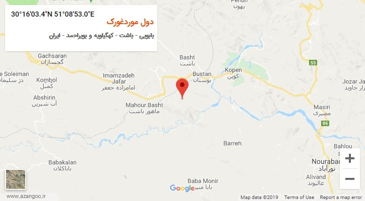روستای دول موردغورک بر روی نقشه