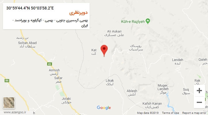 روستای دوپرنظری بر روی نقشه