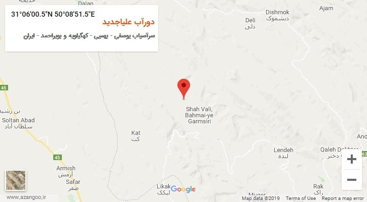 روستای دورآب علیاجدید بر روی نقشه