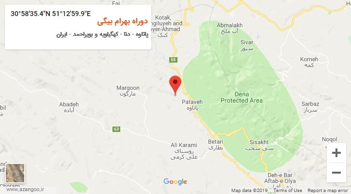 روستای دوراه بهرام بیگی بر روی نقشه