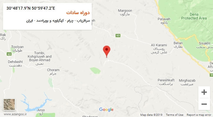 روستای دوراه سادات بر روی نقشه