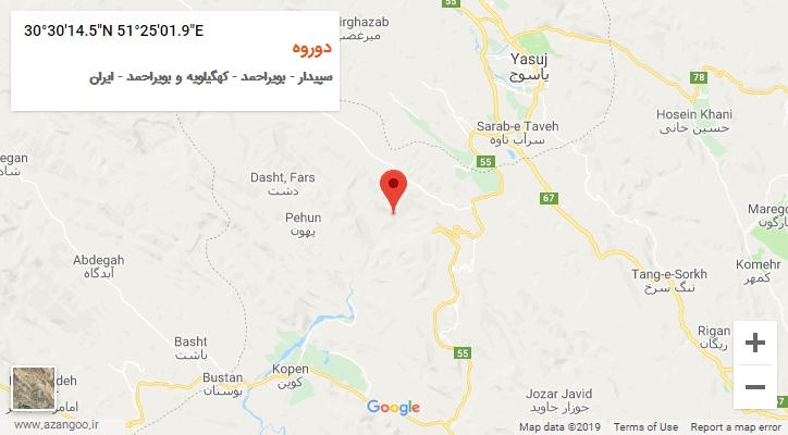 روستای دوروه بر روی نقشه