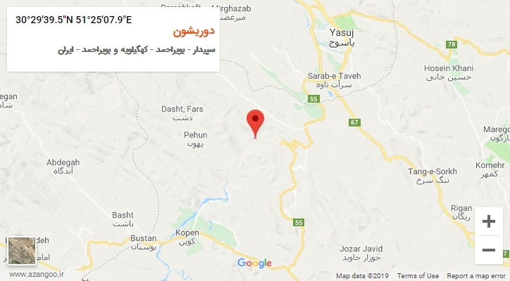 روستای دوریشون بر روی نقشه
