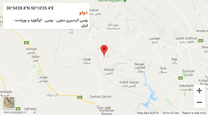 روستای دوتو بر روی نقشه