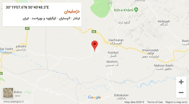 روستای دژسلیمان بر روی نقشه