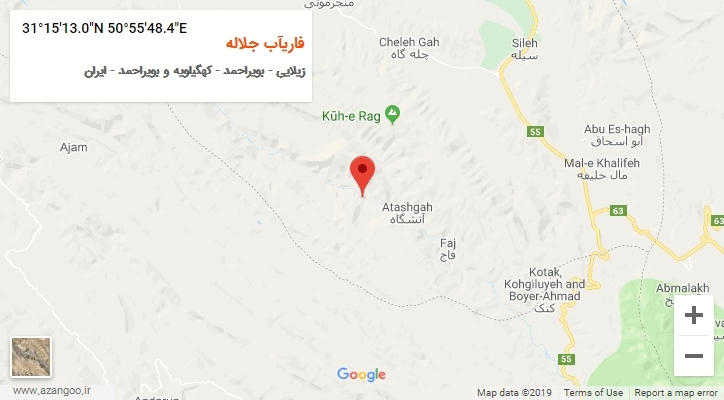 روستای فاریآب جلاله بر روی نقشه