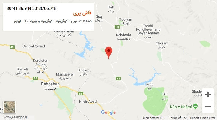 روستای قاش پری بر روی نقشه