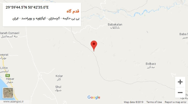 روستای قدم گاه بر روی نقشه