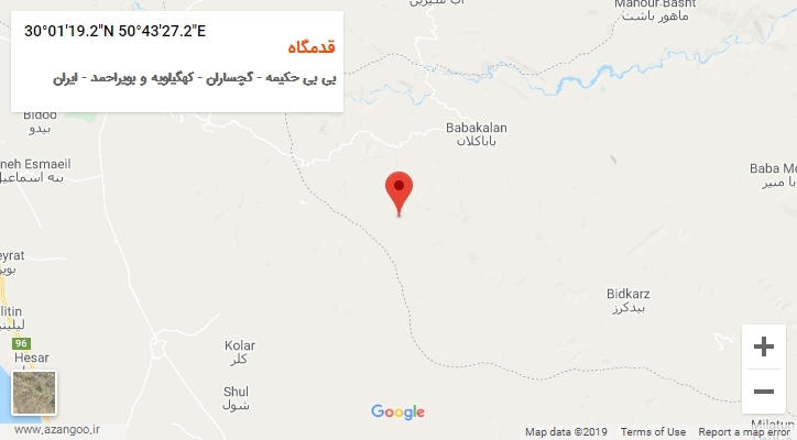 روستای قدمگاه بر روی نقشه