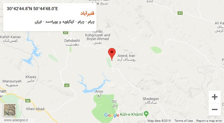 روستای قنبرآباد بر روی نقشه