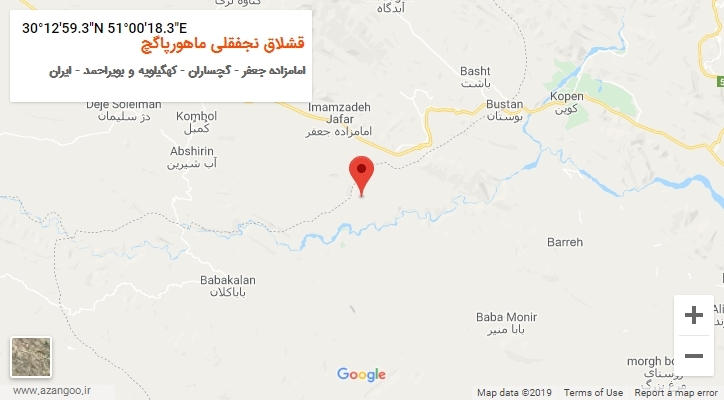روستای قشلاق نجفقلی ماهورپاگچ بر روی نقشه