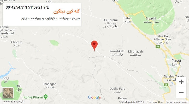 روستای گله کون دیلگون بر روی نقشه
