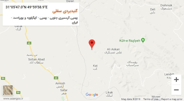 روستای گنبدبردی سفلی بر روی نقشه