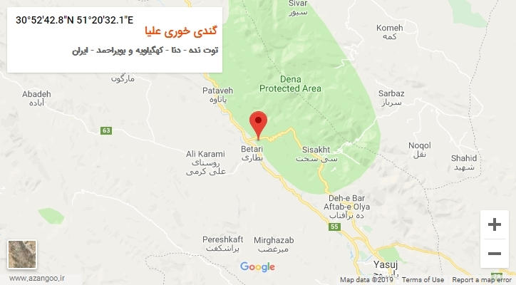 روستای گندی خوری علیا بر روی نقشه