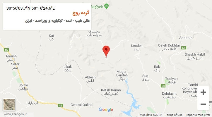 روستای گرده روچ بر روی نقشه