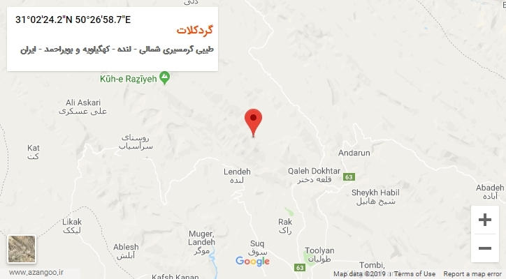 روستای گردکلات بر روی نقشه