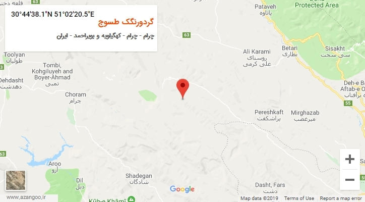 روستای گردورنگک طسوج بر روی نقشه