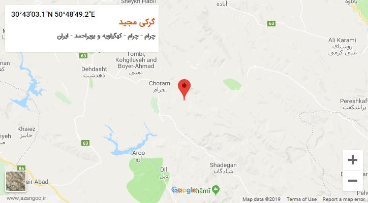 روستای گرکی مجید بر روی نقشه