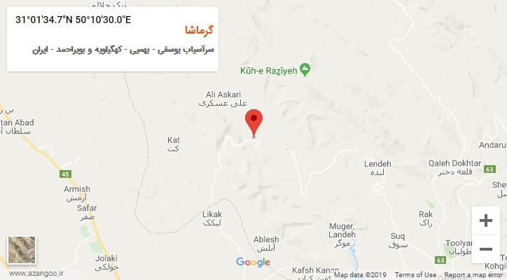 روستای گرماشا بر روی نقشه