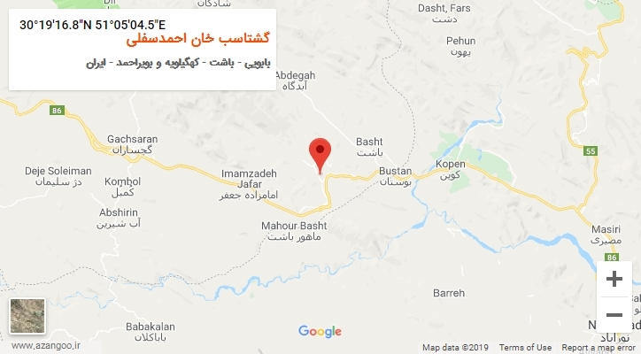 روستای گشتاسب خان احمدسفلی بر روی نقشه