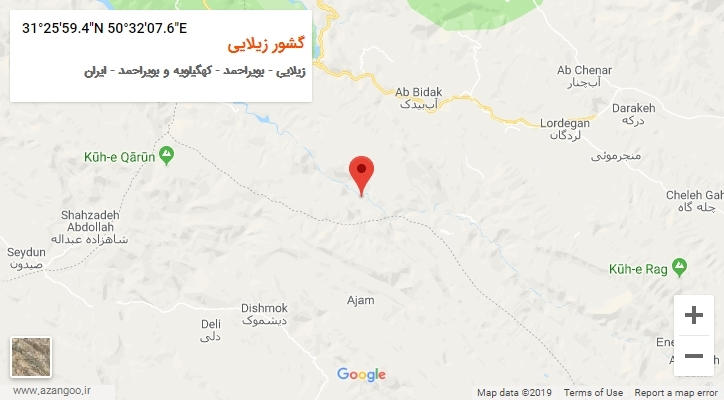 روستای گشور زیلایی بر روی نقشه
