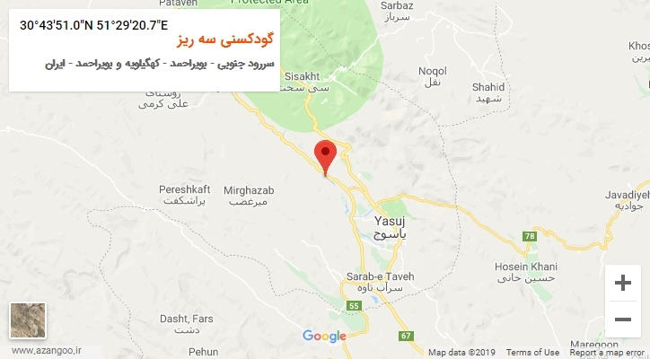 روستای گودکسنی سه ریز بر روی نقشه