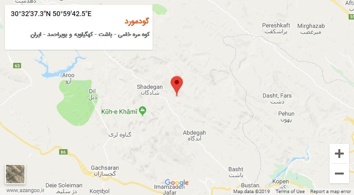 روستای گودمورد بر روی نقشه