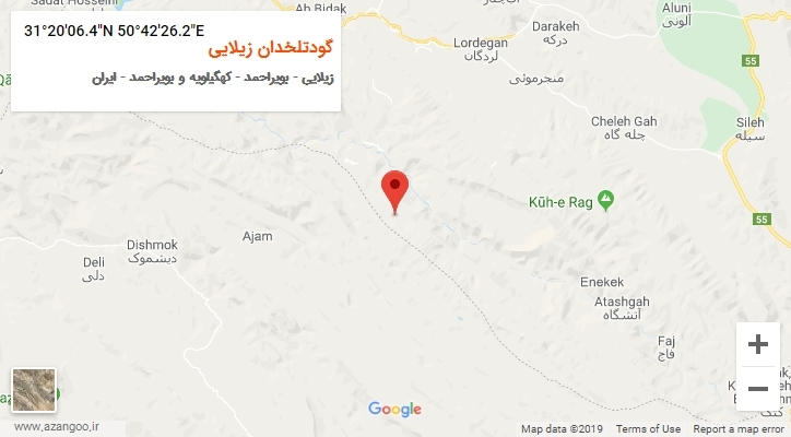 روستای گودتلخدان زیلایی بر روی نقشه