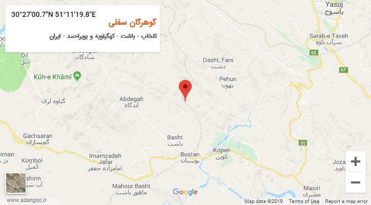 روستای گوهرگان سفلی بر روی نقشه