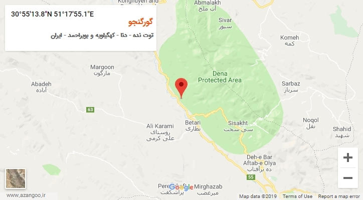 روستای گورگنجو بر روی نقشه