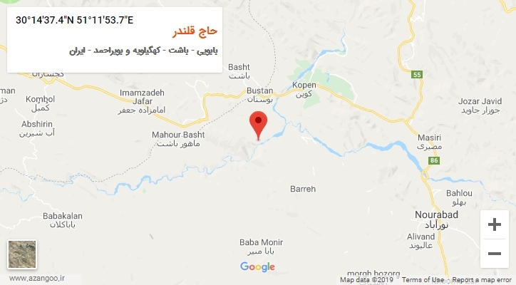 روستای حاج قلندر بر روی نقشه